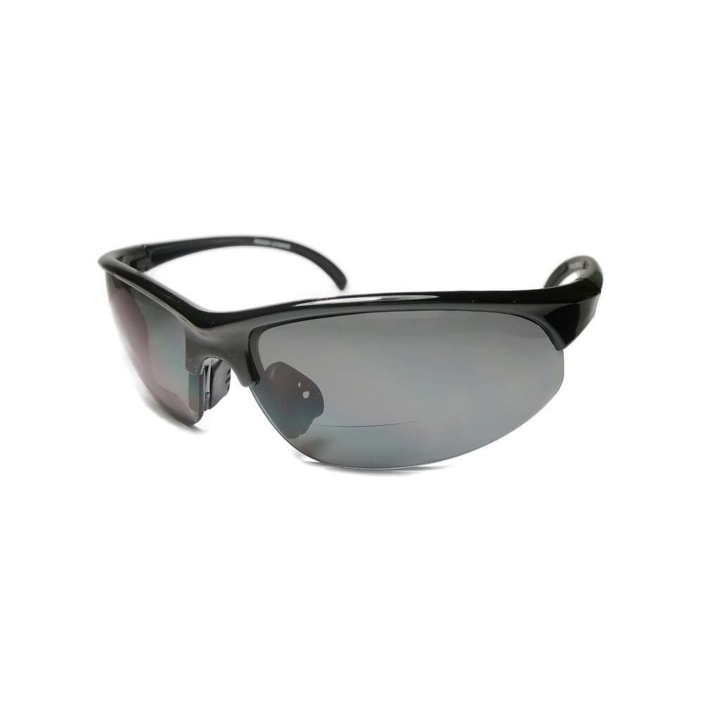 Men Bifocal Reading Sunglasses Half Rim Sports Outdoor Glasses Black 2