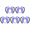 thumbnail image 2 of 5 Pares Empuñaduras Controlador TPU para Accesorios Meta Quest 3 VR () Morado, 2 of 4
