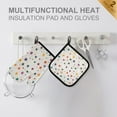 thumbnail image 4 of Yayeee Oven Mitts and Pot Holder Set of 4 Heat Resistant Kitchen Gloves Baking Hot Pad, Beige Stars, 4 of 5