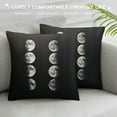 thumbnail image 3 of MLJA Moon Phases Throw Pillow Cover Dark Night Universe Autumn Astronomy Nature Planet Space Pillow Case Decorative Men Women Boy Girl Room Cushion Cover for Home, 3 of 5