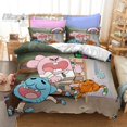 thumbnail image 2 of Juego de cama con estampado 3D de Gumball, el asombroso mundo, funda de edredón Darwin Anais, tamaño king, queen y twin para decoración de dormitorio, 2 of 8