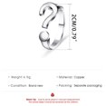 thumbnail image 3 of Anillos para mujer, regalos para mujer, anillo de joyería de moda ajustable con apertura de signo de interrogación abierto para mujer, 3 of 5