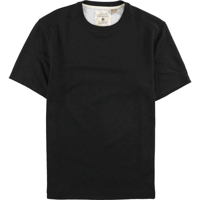 Tasso Elba - Camiseta básica de poliéster para hombre, color negro, grande