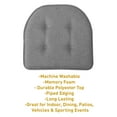 thumbnail image 6 of U-Shaped Memory Foam No Slip Back 16 x 16 Chair Pad Cushion 12 Pack - Gray, 6 of 7