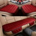 thumbnail image 1 of 3pcs Plush Car Seat Cushion Protective Cover Gingham, 1 of 4