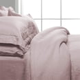 thumbnail image 6 of Simple&Opulence 100% Washed Linen Duvet Cover with Embroidered, 3 Pieces Soft Farmhouse Comforter Set with Button Closure,1 Duvet Cover and 2 Pillowshams (Queen,Dusty Pink), 6 of 7