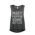 thumbnail image 1 of Mary Poppin Some Bottles Women's Fashion Sleeveless Muscle Workout Yoga Tank Top Charcoal Grey Small, 1 of 3
