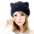 thumbnail image 1 of Gorro tejido mujer otoño boina Twist invierno señoras japonés Tr, 1 of 5