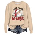 thumbnail image 1 of WEAIXIMIUNG Sweat Court Grande Taille Femme Décontracté Col Rond Imprimé Père Noël, 1 of 3
