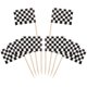thumbnail image 1 of 100 Pack Checkered Racing Flag Toothpicks Cupcake Picks Toothpick Flag Dinner Flags Race Car Cake Toppers Decorations Party Supplies - -, 1 of 4