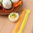 thumbnail image 4 of Oleegame 2PC Potato Fry Cutter Creative Type Bento 2 Frangipanis Flower Pieces Tools Lace Eggs Shaper Cut Cutting Vegetable Yellow, 4 of 9