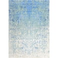 thumbnail image 1 of Ahgly Company Indoor Rectangle Mid-Century Modern Denim Blue Oriental Area Rugs, 5' x 8', 1 of 6