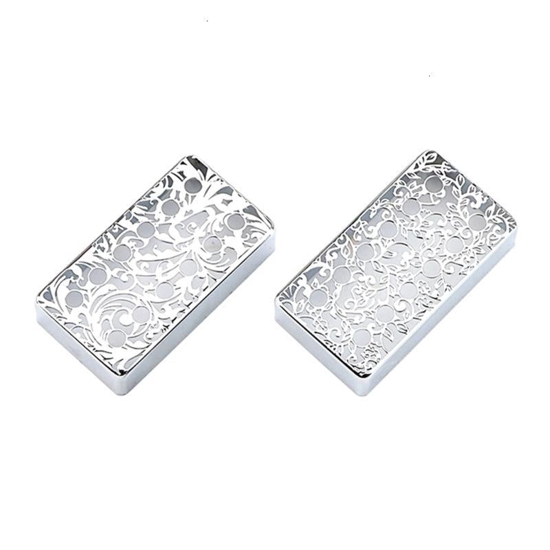 CEORPER 2 Pcs Electric Guitars Pickup Cover Flower Pattern Brass Humbuckers Cover