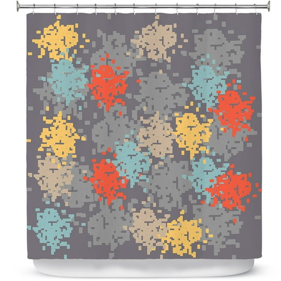 Shower Curtains 70" x 73" from DiaNoche Designs by Julie Ansbro - Pixel Blocks