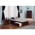 thumbnail image 3 of Leo & Lacey Urban Twin Storage Platform Bed in Walnut, 3 of 4