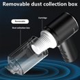 thumbnail image 2 of Rechargeble Handheld Wireless Vacuum Cleaner, 1200mAH Battery, USB Charging, Reusable Filter Cartridge, For Car Cleaning, 2 of 5