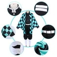thumbnail image 2 of Forfamy Kamado Tanjiro Cosplay Tanjiro Kimono Costume Anime Outfit Men Women with Earring for Halloween, 2 of 6