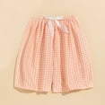 thumbnail image 2 of RYRJJ Womens Boxer Shorts Casual Summer Cotton Pajama Lounge Sleep Pjs Plaid Shorts Y2K Beach Bottoms(Orange,Free Size), 2 of 4