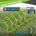 thumbnail image 5 of Sport Squad 6" Speed and Agility Hurdles, PVC, 5ct Plyometric Training Hurdles, 4.1 lbs, Green, 5 of 6