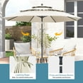 thumbnail image 4 of Autlaycil 10' Patio Umbrella and Base 3 Tiers with Tilt and Crank for Outdoor, Pool, Beach, Garden, Khaki, 4 of 7