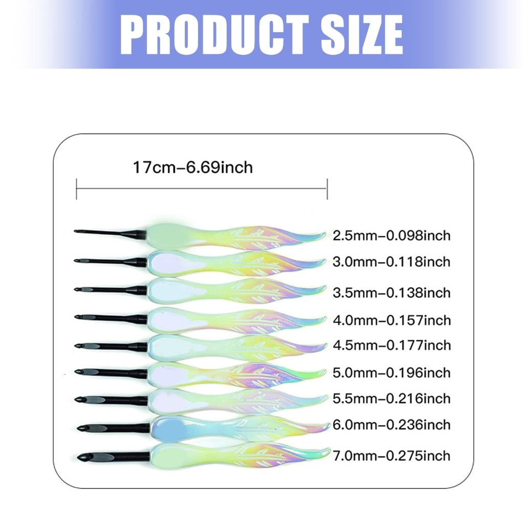 Giaone Crochet Hook Set In Aluminum With Large Handle For Easy Use By All Skill Levels Craft