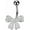 Silver, variant on Rhinestone Bow Belly Button Ring for Women Men Unisex Stainless Steel Crystal CZ Ribbon Bowknot Navel Barbell Rings Screw Studs Body Piercing Jewelry 14G