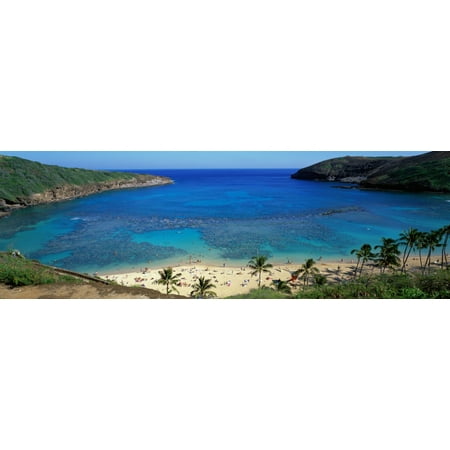 - Beach at Hanauma Bay Oahu Hawaii USA Poster Print