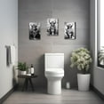 thumbnail image 5 of ZHONGYUTONG Funny Bathroom Wall Decor 3 Pieces Highland Cow Sitting on Toilet Reading Newspaper Poster Prints Black White Animal in Toilet Canvas Artwork (11.00" x 14.00" x 3PCS), 5 of 6