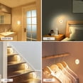 thumbnail image 5 of Motion Sensor Light 5v USB Powered Led Puck Lights Rechargeable Motion Activated Closet Light Wireless Smart Under Cabinet Lighting Warm White Led Night Light for Bedroom Stair Hallway Decor (2 Packs), 5 of 5