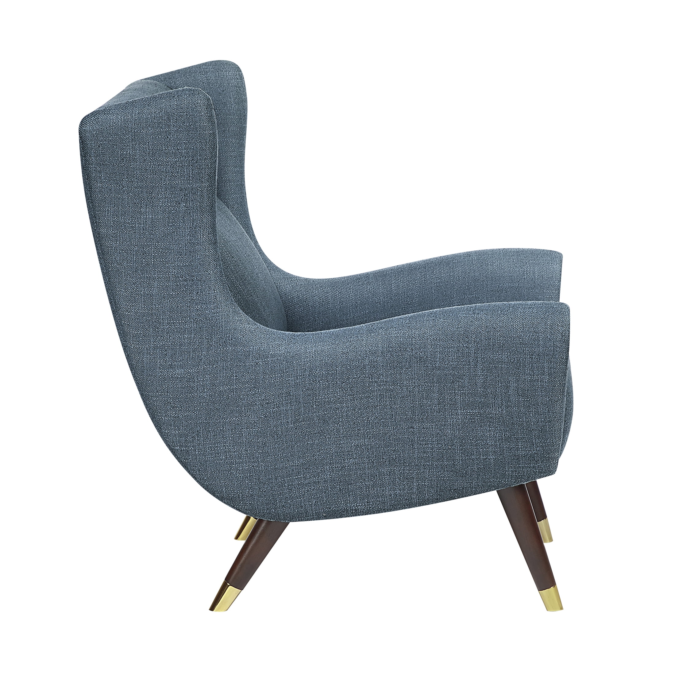 OakvillePark Calista Textured Fabric Wingback Accent Chair, Blue