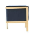 thumbnail image 3 of Manhattan Comfort Paramount Velvet Accent Armchair in Blue/Polished Brass, 3 of 5