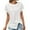 Blanc, variante sur LUOGENLI T-shirts pour Femme pour Femmes T-Shirt Décontracté Ample Uni à Col Rond en Maille Tricotée Jacquard Manches Chauve-Souris Courtes T-Shirt T-shirts pour Femmes T-shirts Graphiques T-shirts Pêche Vêtements d'Été Kaki G