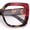 Tortoise Red - Clear, variant on Womens Clear Lens Luxury Oversized Plastic Cat Eye Fashion Eye Glasses Grey Tortoise
