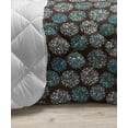 thumbnail image 3 of Brown and Blue Down Alternative Comforter, Daffodils Cornflowers Pattern Nature Inspired Floral Bouquet Design, Microfiber Quilt for All Season, 5 Sizes, Brown Blue Green, by Ambesonne, 3 of 3