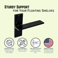 thumbnail image 4 of Pillars Customs Wall Stud Bracket, Free Floating Shelf Bracket, Countertop Bracket (16" L x 10" H), 4 of 5