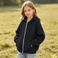 thumbnail image 4 of PureCasa Girls Zip Up Hoodies for 5-16 Years Full-Zip Sports Hooded Sweatshirts Jacket Casual Fall Hoodie with Pockets, 4 of 9