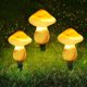 thumbnail image 1 of Luces solares para jardín al aire libre, luz solar de hongos para jardín, decoraciones de jardín, hongos, patio trasero, césped, plantas en macetas, luces de camino - (3 hongos de, 1 of 5