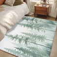 thumbnail image 4 of Watercolor Green Forest Area Rugs 2.7'x5', Washable Small Throw Rugs for Kitchen Bedroom, Misty Cloud Trees Art Indoor Outdoor Rug Non-Slip Low Pile Carpet Runner Reversible Floor Mats, 4 of 8