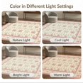 thumbnail image 7 of ODIKA 4'x6' Washable Area Rug Non-Slip, Chair-Friendly, Flatwoven Accessories Botanical Sprigs Plaid Backdrop Vintage Vanity Decorations for Home Office, Under Desk, 7 of 7
