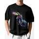 thumbnail image 2 of Camiseta informal de manga corta para hombre, con cuello redondo y estampado de dinosaurios que escupen fuego., 2 of 8