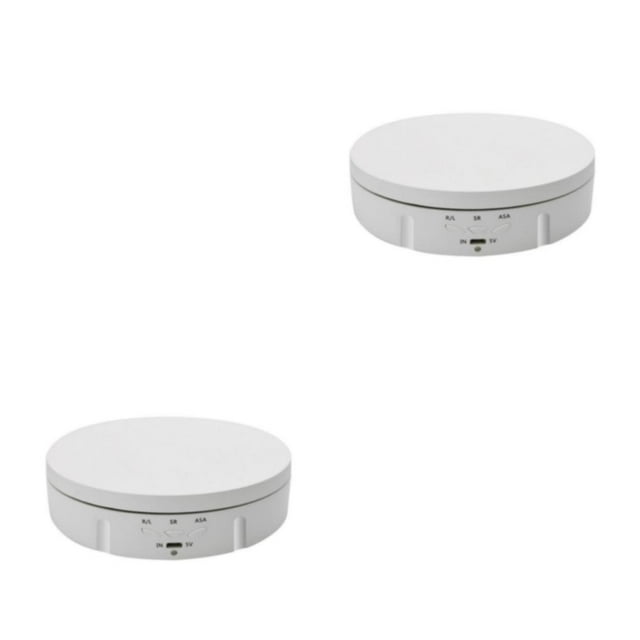 Inteprter Tocadiscos eléctrico para visualización de productos de 360 grados: control de un clic y funcionamiento silencioso One White blanco mate 2Conjunto