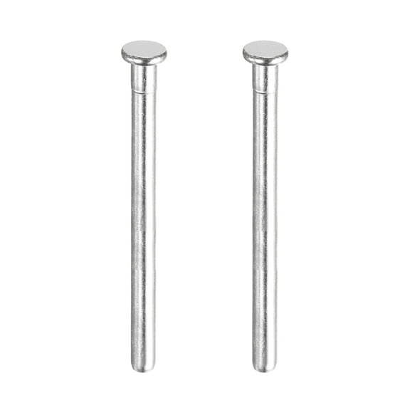 Uxcell 2pcs 3 Inch Door Hinge Pins, Removable Brushed Door Hinge Interior Hinge,Silver