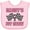 AD-Pink, variant on Inktastic Daddy's Pit Crew Design with Checkered Flags Girls Baby Bib