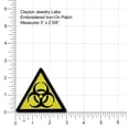 thumbnail image 2 of Biohazard Safety Warning Embroidered Iron-on Patch | Clayton Jewelry Labs, 2 of 5