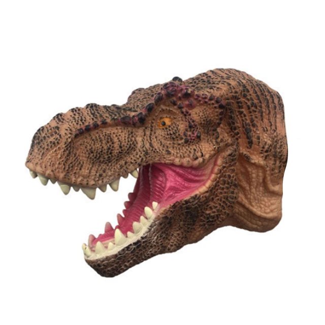 Guante de marioneta de mano, juguete de peluche, simulación de dinosaurio para niños