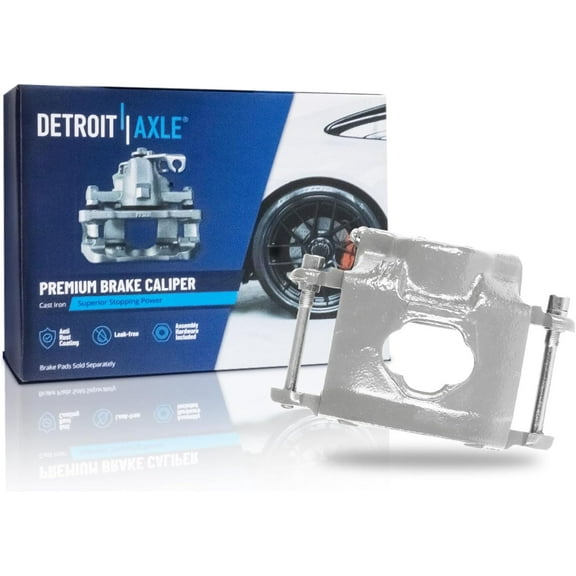 Detroit Axle - Front Left Brake Caliper for 1971-1976 Cadillac DeVille Fleetwood Calais 1975-1976 Commercial Chassis, Driver Side Disc Brake Caliper Replacement