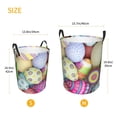 thumbnail image 3 of Balery Colorful Easter Eggs Cesta de ropa redonda con asas, impermeable, independiente, para ropa, juguetes, dormitorio y familia-Small, 3 of 6