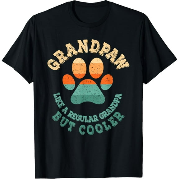 Grandpaw Like A Regular Grandpa But Cooler Vintage Gifts For Lover Dog T-shirt