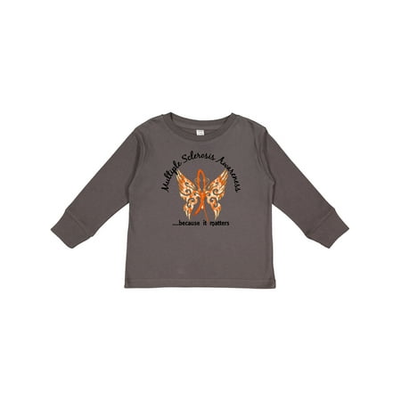 

Inktastic Multiple Sclerosis Butterfly 6.1 Boys Long Sleeve Toddler T-Shirt