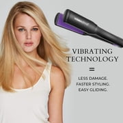Vibrastrait Essential Vibrating Ceramic Tourmaline Ionic Flat Iron, 1.5-inch - Fast, Frizz-Free Ceramic Hair Straightener with Easy, Gentle Glide for Waves, Curls, Smooth Hair